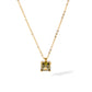 Preppy Style Square Zircon Necklace [304 Stainless Steel,18K Gold Plated]