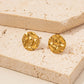 Round Plating Ear Studs [304 Stainless Steel,18K Gold Plated]