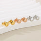 Small Heart Shape Stud Earrings [304 Stainless Steel,18K Gold Plated]