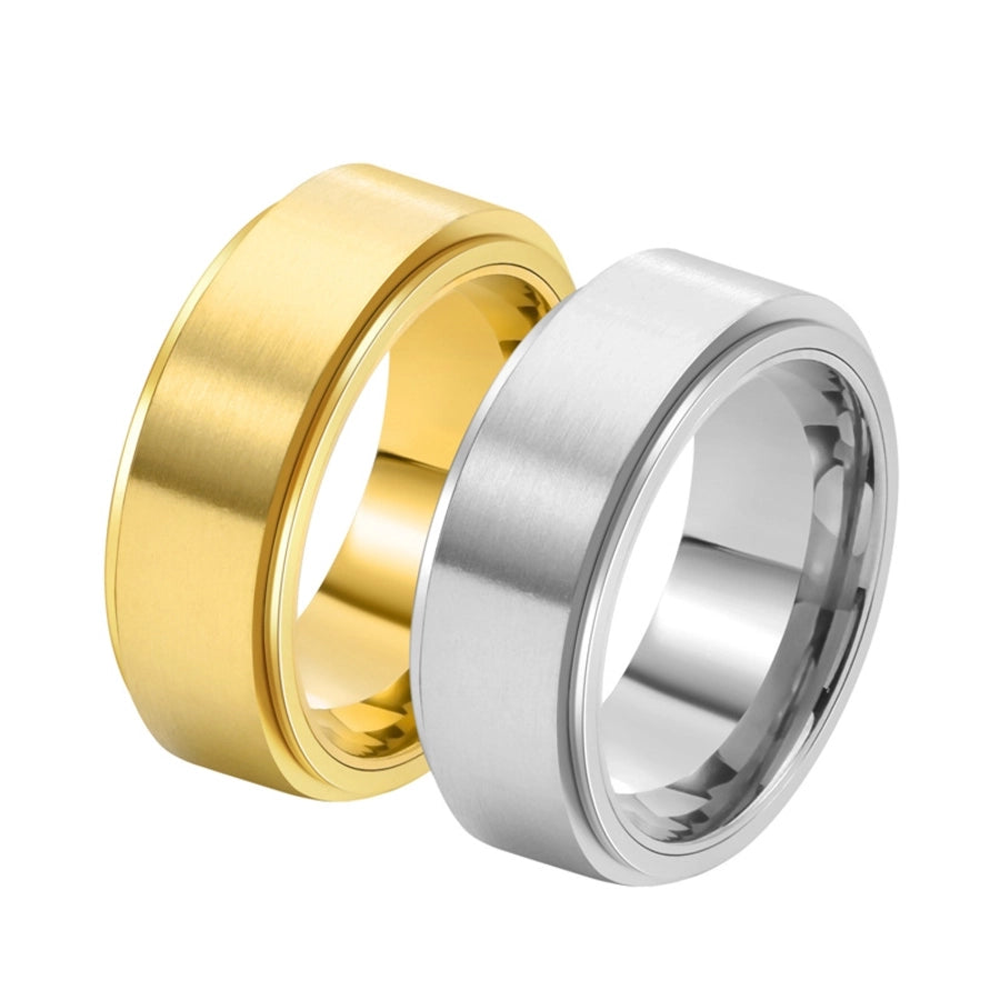 Retro Solid Color Ring [304 Stainless Steel18K Gold Plated]