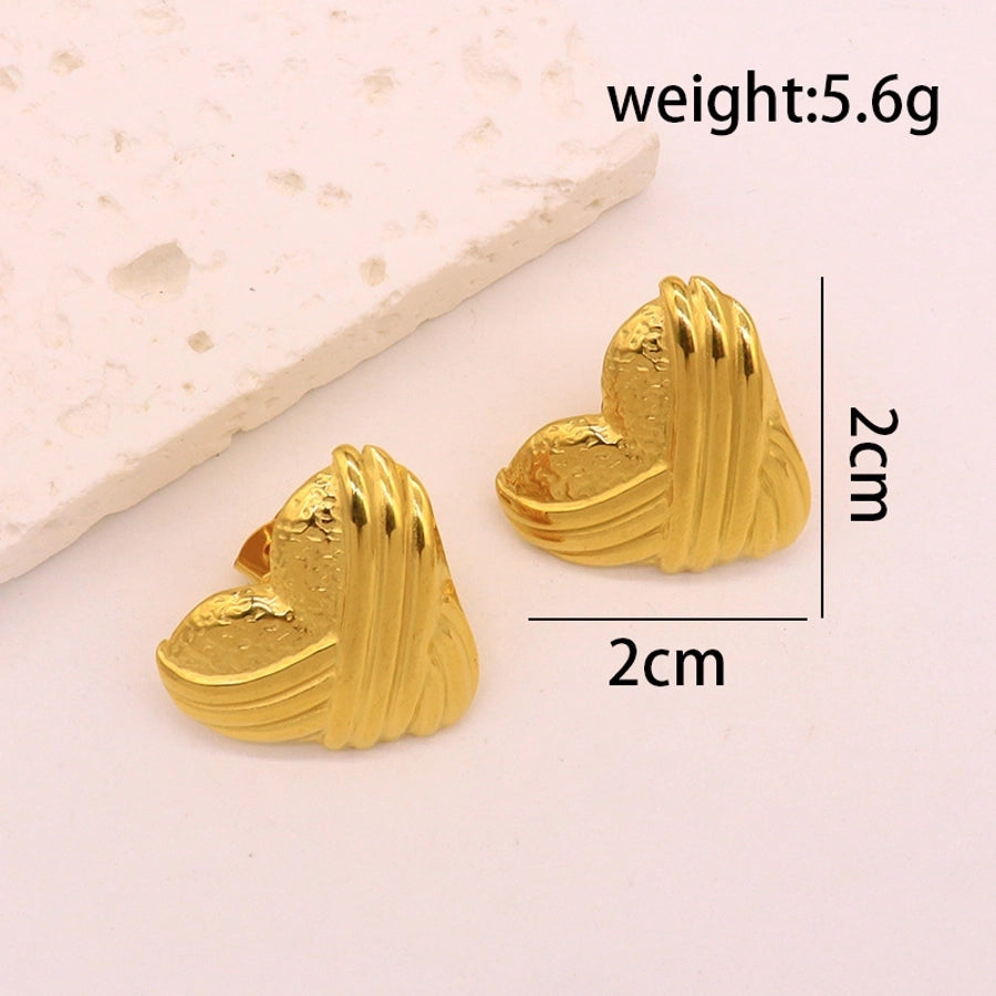 Mix Designs Earrings [304 Stainless Steel,18K Gold Plated]