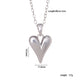 Zircon Heart Pendant Necklace  [304 Stainless Steel,Copper]