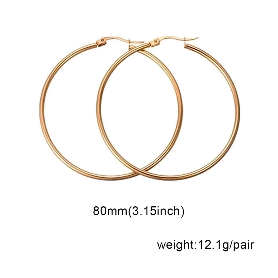 Thin Hoop Earrings [Stainless Steel]