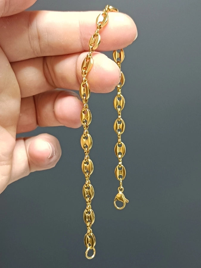 Novelty Chain Bracelet [304 Stainless Steel,18K Gold Plated]