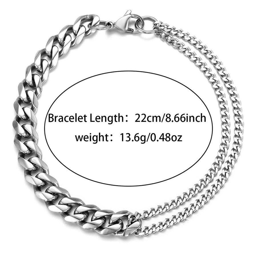 Bracciale di giunzione in stile semplice [acciaio inossidabile 304]