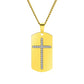 Casual Cross Necklace [304 Stainless Steel  18K Gold Plated]