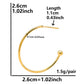 U Shape Circle Hoop Earrings [304 Stainless Steel,18K Gold Plated]