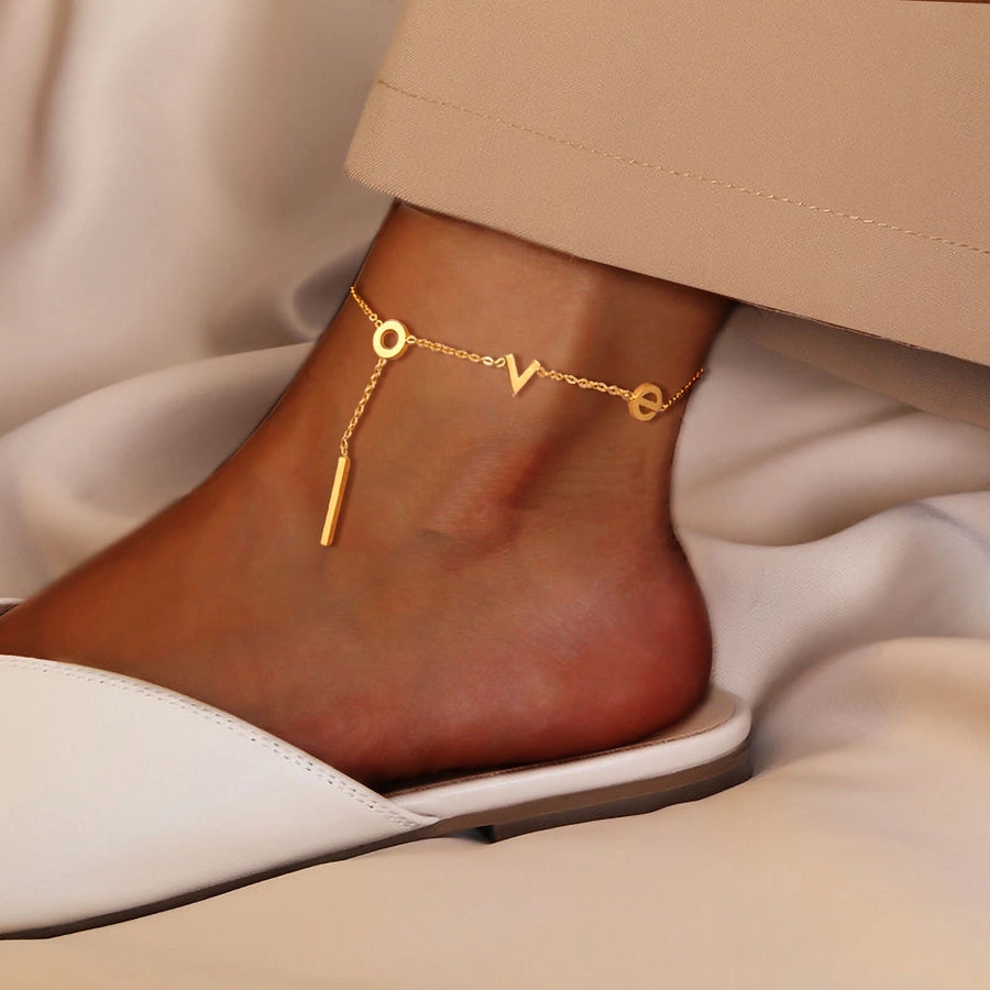 Love Anklet [Stainless Steel]