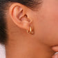 Oval Thick Earrings [304 Stainless Steel,18K Gold Plated]