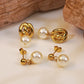 Princess Acrylic Imitation Pearl Gold  Drop Earrings [304 Stainless Steel]