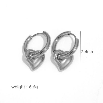 Boucles d'oreilles en forme d'étoile / coeur [304 en acier inoxydable]