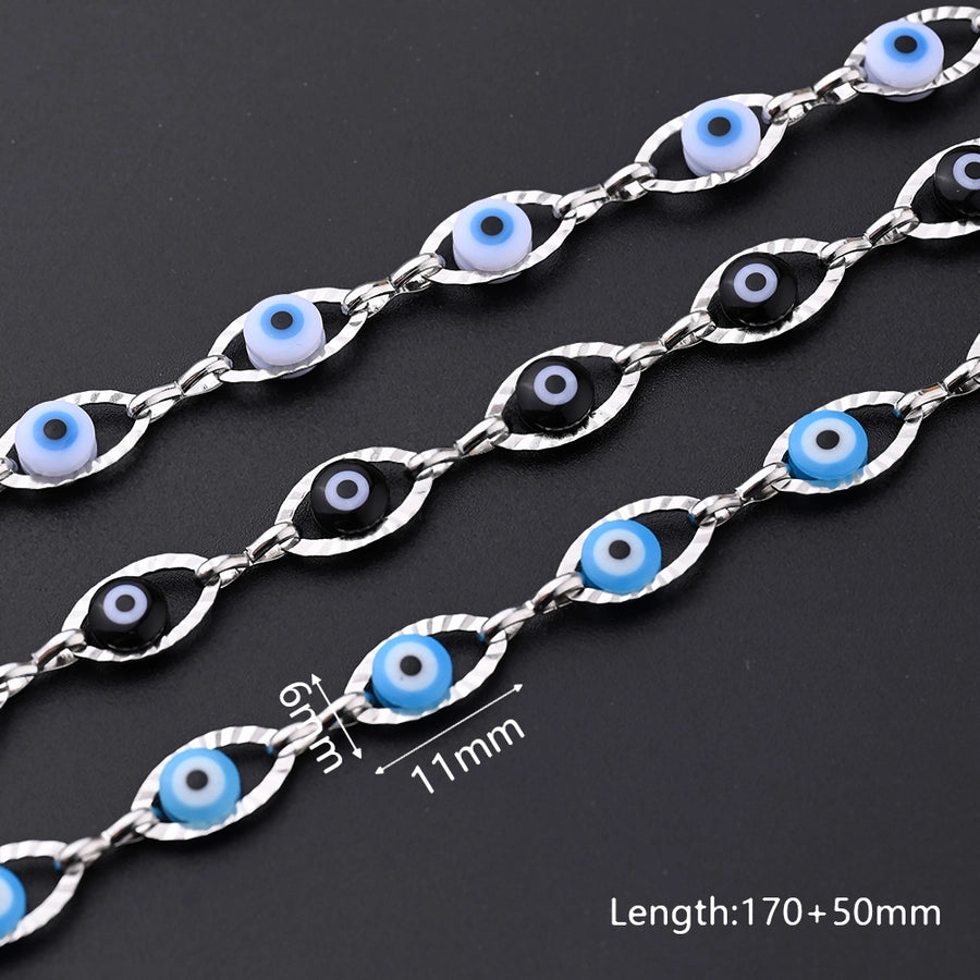 Artistic Slidable Devil's Eye Oval Bracelets [304 Stainless Steel]