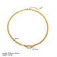 Rectangle Zircon Bracelet/Necklace [304 Stainless Steel,18K Gold Plated]