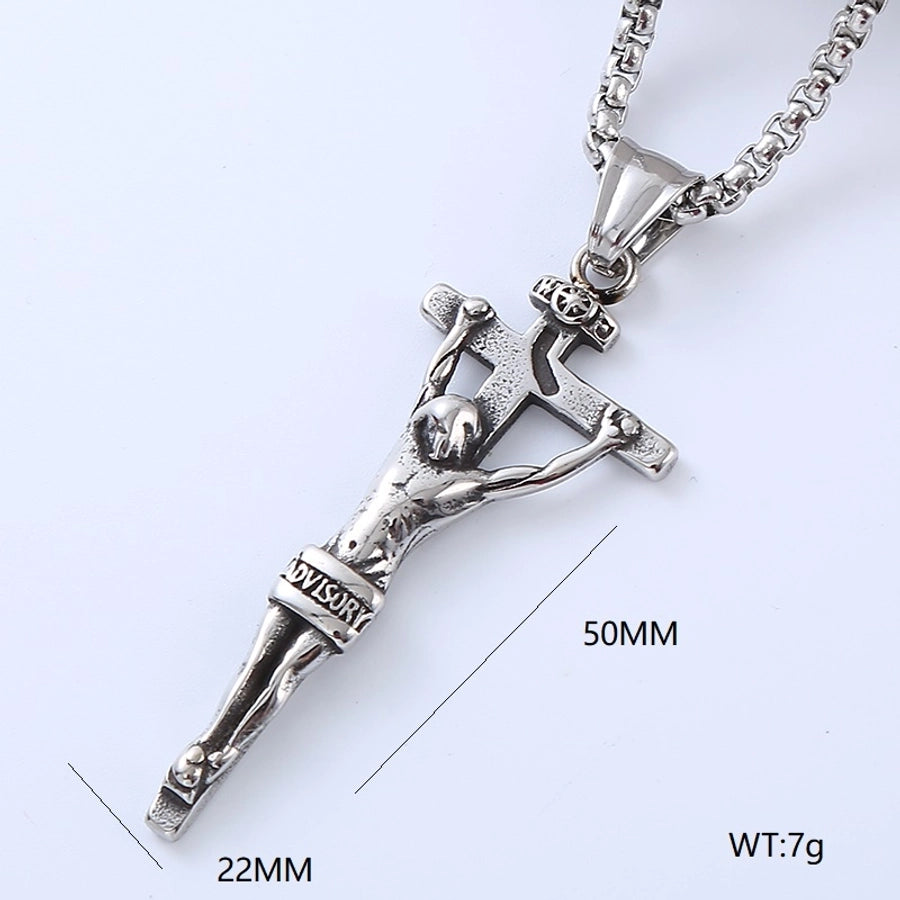 Cool Style Human Anchor Dragonfly Pendant Necklace [304 Stainless Steel]