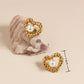 Heart Shape Pearl Earrings [304 Stainless Steel, 18K Gold Plated]