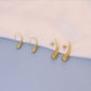 Gold Hook Earrings [304 Stainless Steel,18K Gold Plated]