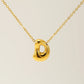 Letter Pendant Necklace [304 Stainless Steel,18K Gold Plated]