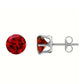 Round Red Stud Earrings [304 Stainless Steel]