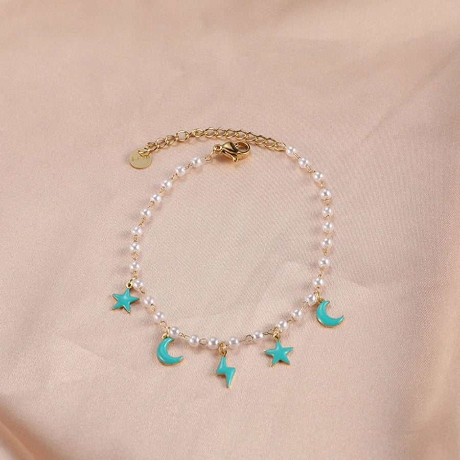 Luxurious Star/Moon Bracelets [Stainless Steel, 18K Gold Plated]