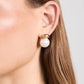 Artificial Pearls Stud Earrings [304 Stainless Steel, 18K Gold Plated]