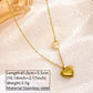 Double Heart Necklace [304 Stainless Steel,18K Gold Plated]