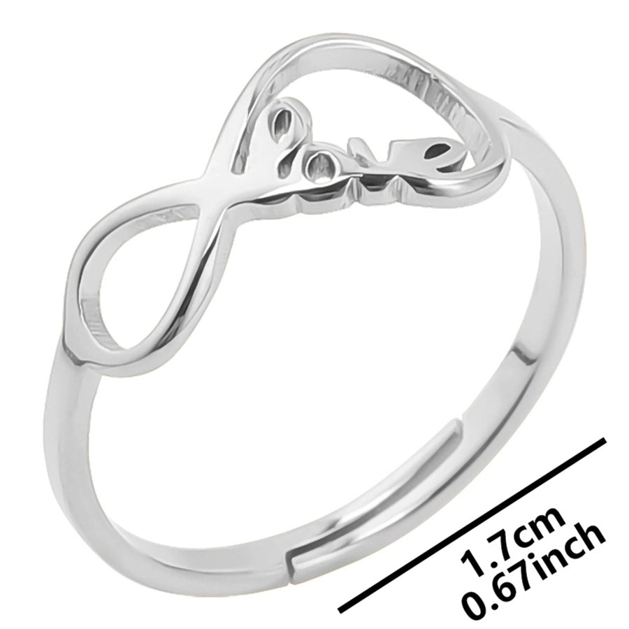 Amor Open Ring [304 acero inoxidable chapado en oro de 18k]