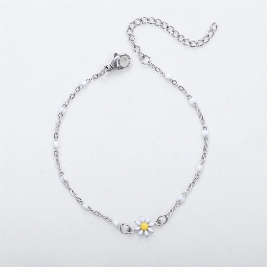 Daisy Flower Bracelet [304 Stainless Steel]