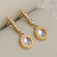 Shiny Round Plating Earrings [304 Stainless Steel,18K Gold Plated]