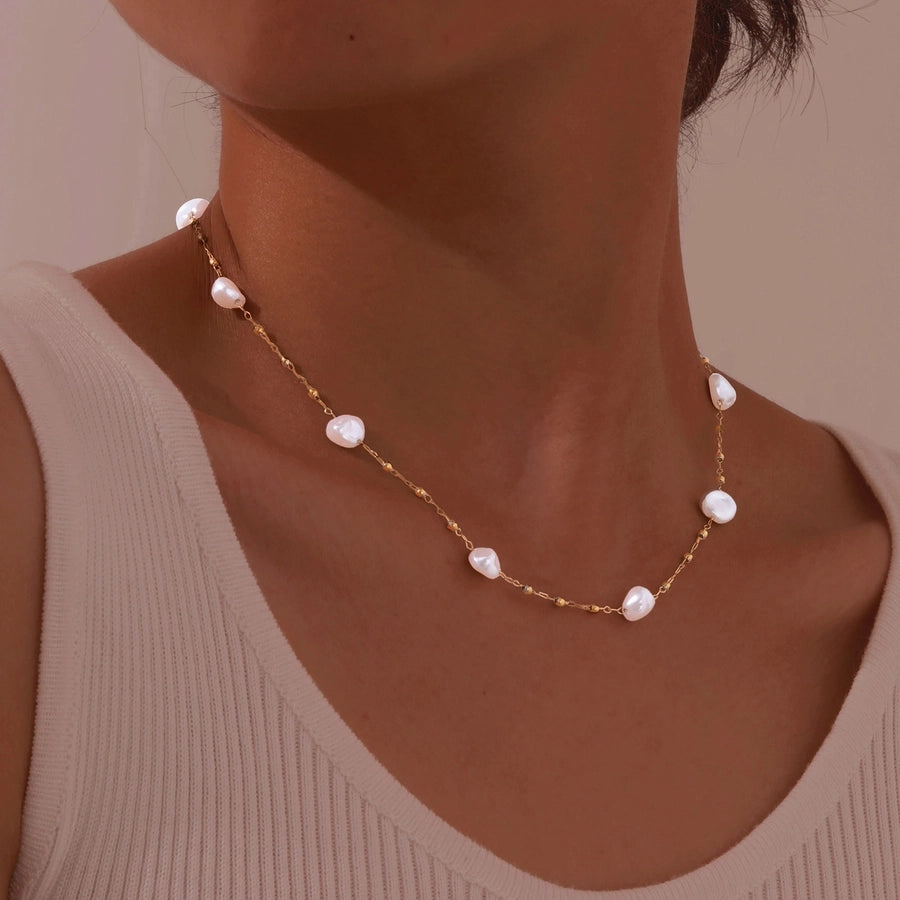 Pearl Necklace [201 Stainless Steel]