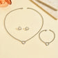 Heart Shape Jewelry Set [304 Stainless Steel]