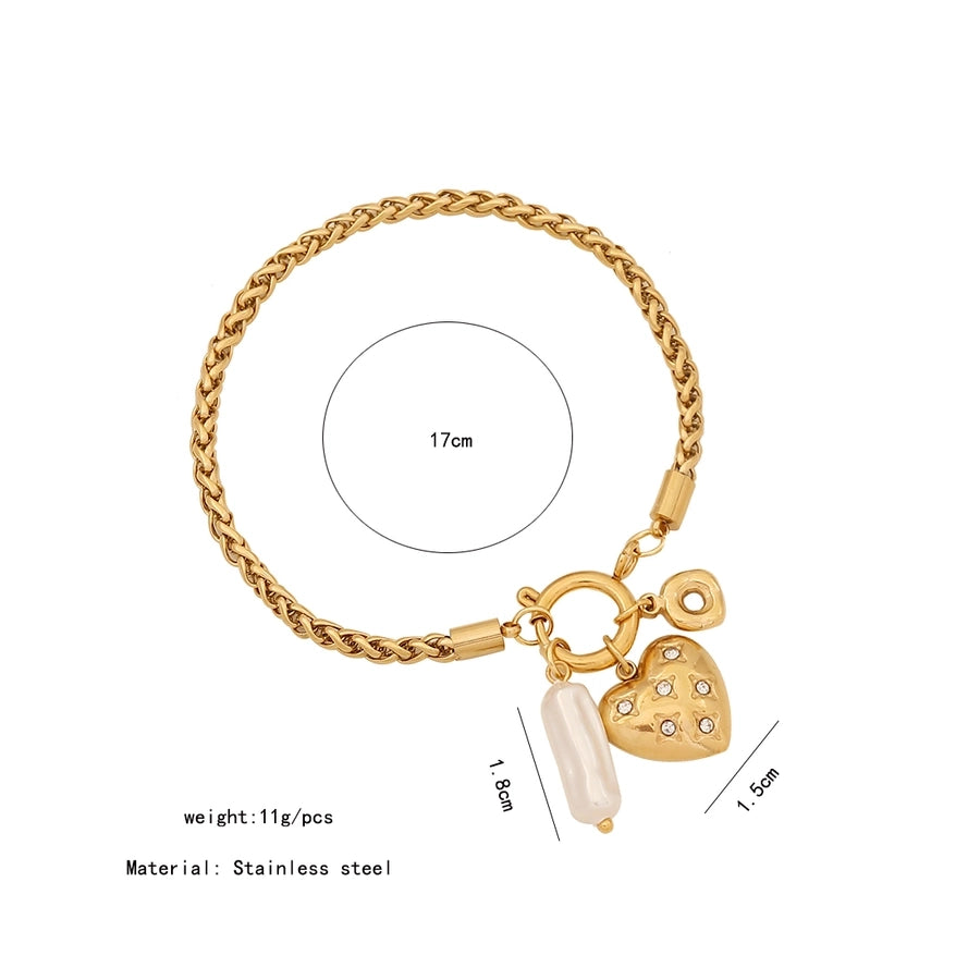 Symbols Box Chain Bracelet [304 Stainless Steel,18K Gold Plated]