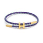 H Letter Wire Rope  Bracelets [304 Stainless Steel, 18K Gold Plated]