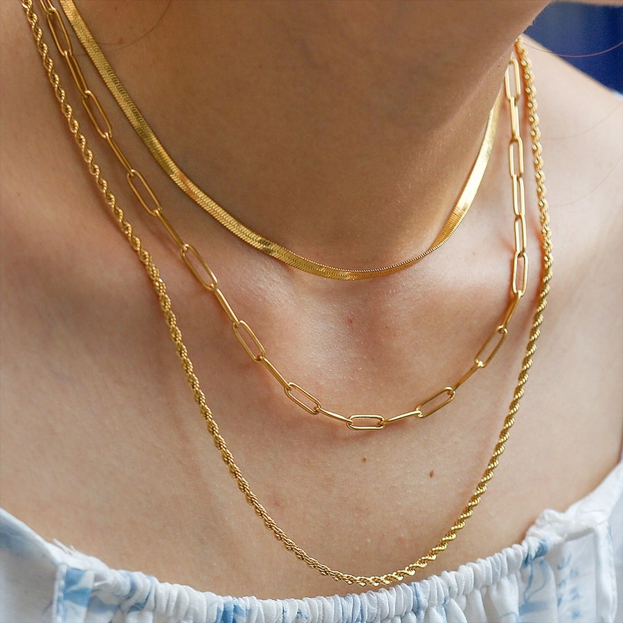 Triple Layered Necklaces [304 Stainless Steel]