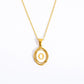 Letter Necklace [201,304 Stainless Steel,18K Gold Plated]