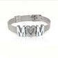 Mom Rhinestones Bracelet [Stainless Steel]