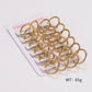 Pack of 12 Pairs Hoop Earrings [304 Stainless Steel,18K Gold Plated]