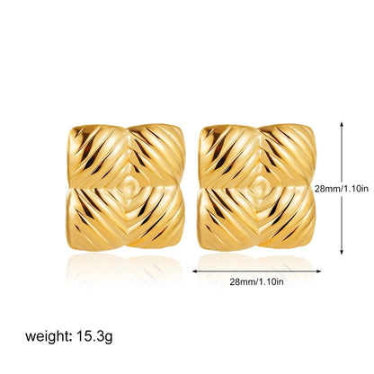 Brincos quadrilaterais de rua [304 aço inoxidável]