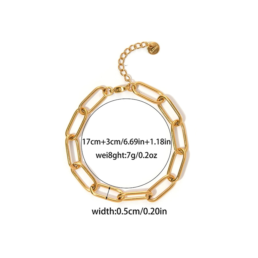 Braccialetti a catena [acciaio inossidabile 304, oro 14K placcato]