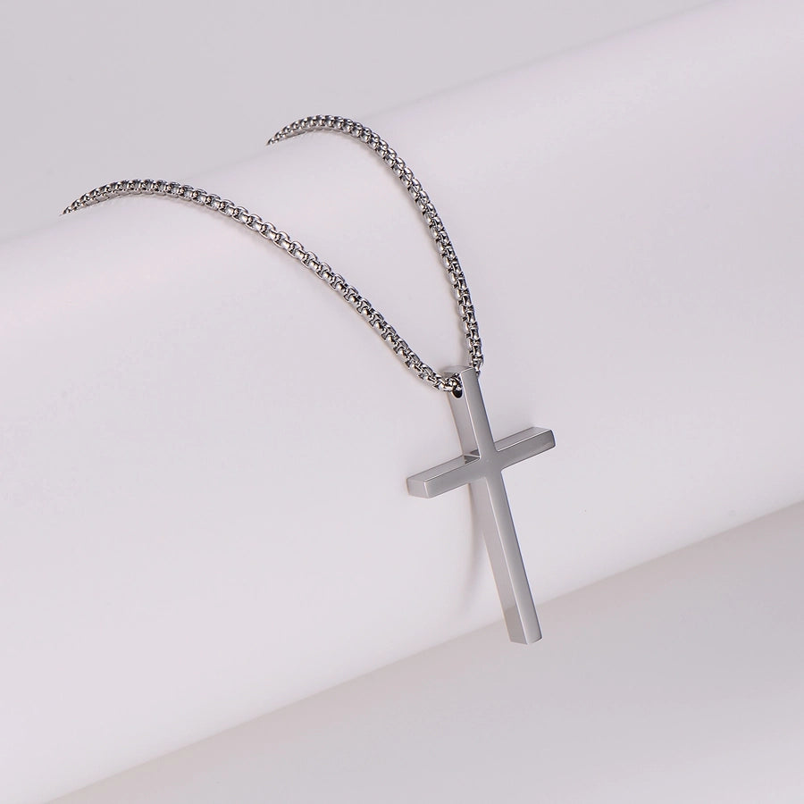 Simple Style Cross Necklace [304 Stainless Steel]