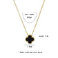 Luxurious Four Leaf Clover Acrylic Necklace [304 Stainless Steel,18K Gold Plated]