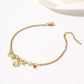 Artistic Flower Anklet [201 Stainless Steel, 18K Gold Plated]