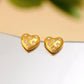 Heart Shape Rhinestones Earrings [304,316 Stainless Steel,18K Gold Plated]