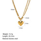 Heart Shape Curb Chain Necklace/Bracelet [304 Stainless Steel 18K Gold Plated]