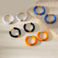 Circle Colored Hoop Earrings [304 Stainless Steel]