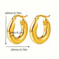 Round Hoop Earrings [304 Stainless Steel,18K Gold Plated]