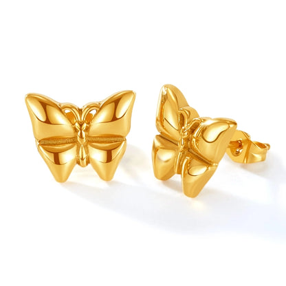 Small Bow Butterfly Earrings [304 Stainless Steel]