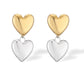 Drop Heart Shape Earrings [304 Stainless Steel]