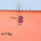 Resin Letter Necklace [304 Stainless Steel,14K Gold Plated]