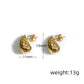 Water Droplets Waves Earrings [304 Stainless Steel,18K Gold Plated]