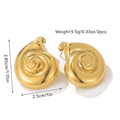 Spiral Stripe Earrings [304 Stainless Steel]